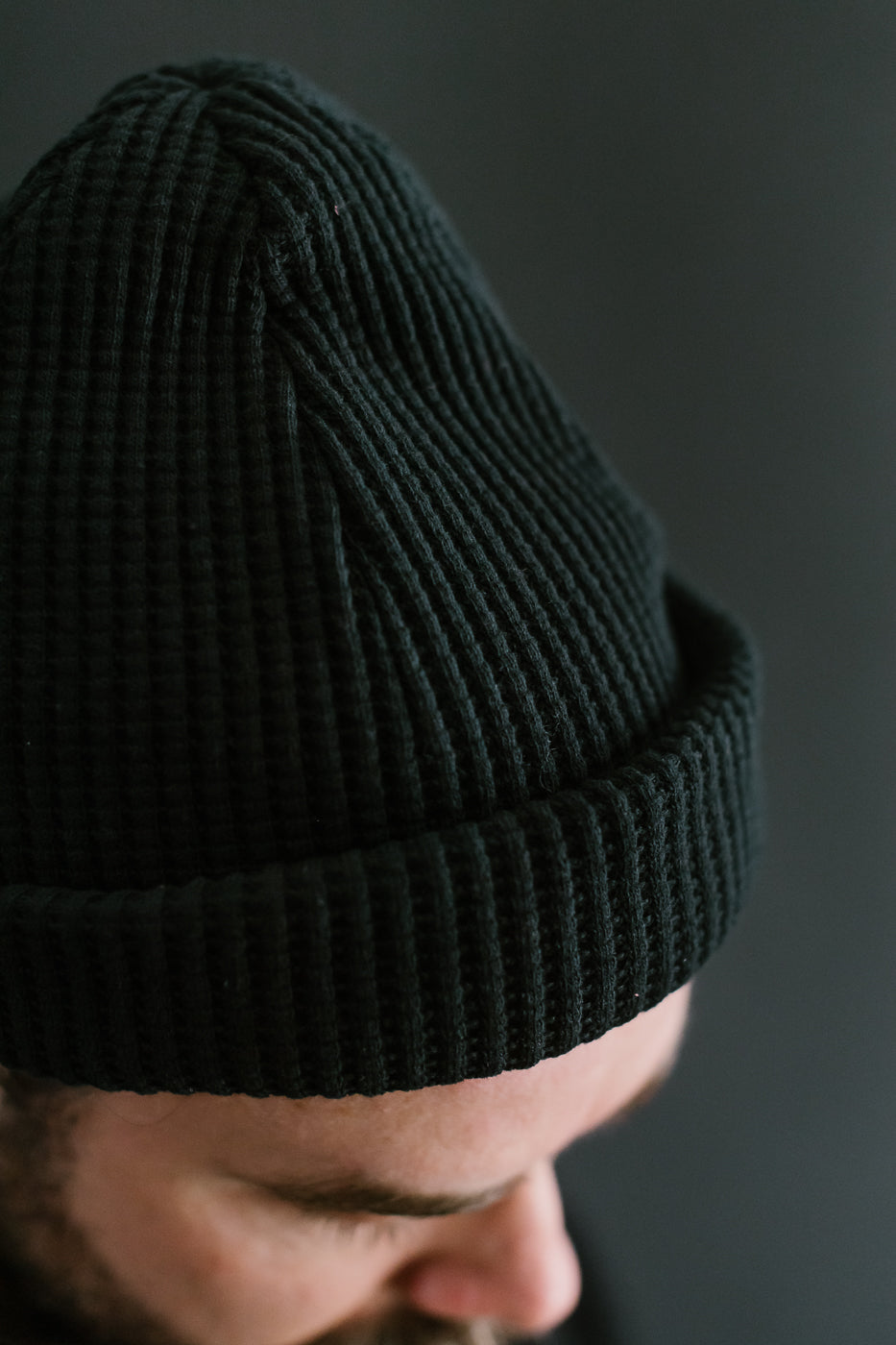 JM6605 - Waffle Knit Cap - 07 Black