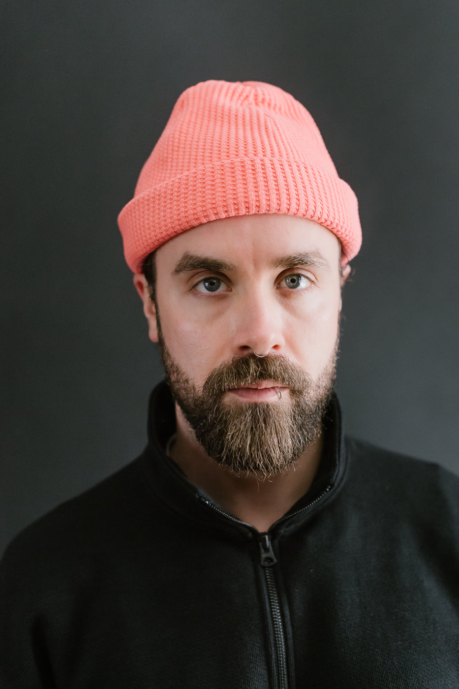 JM6605 - Waffle Knit Cap - 335 Sunrise Pink