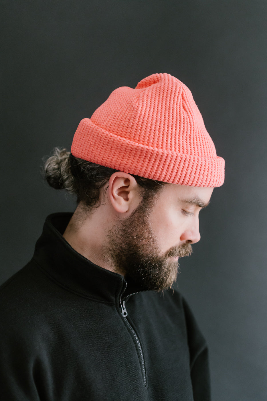 JM6605 - Waffle Knit Cap - 335 Sunrise Pink