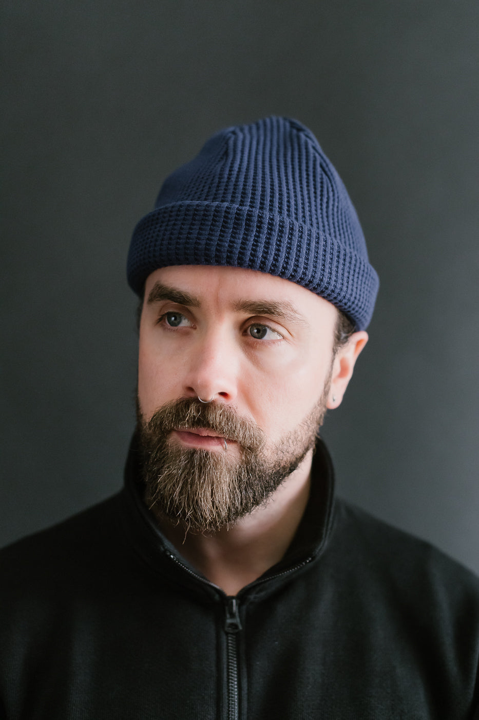 JM6605 - Waffle Knit Cap - 345 Blue Depths