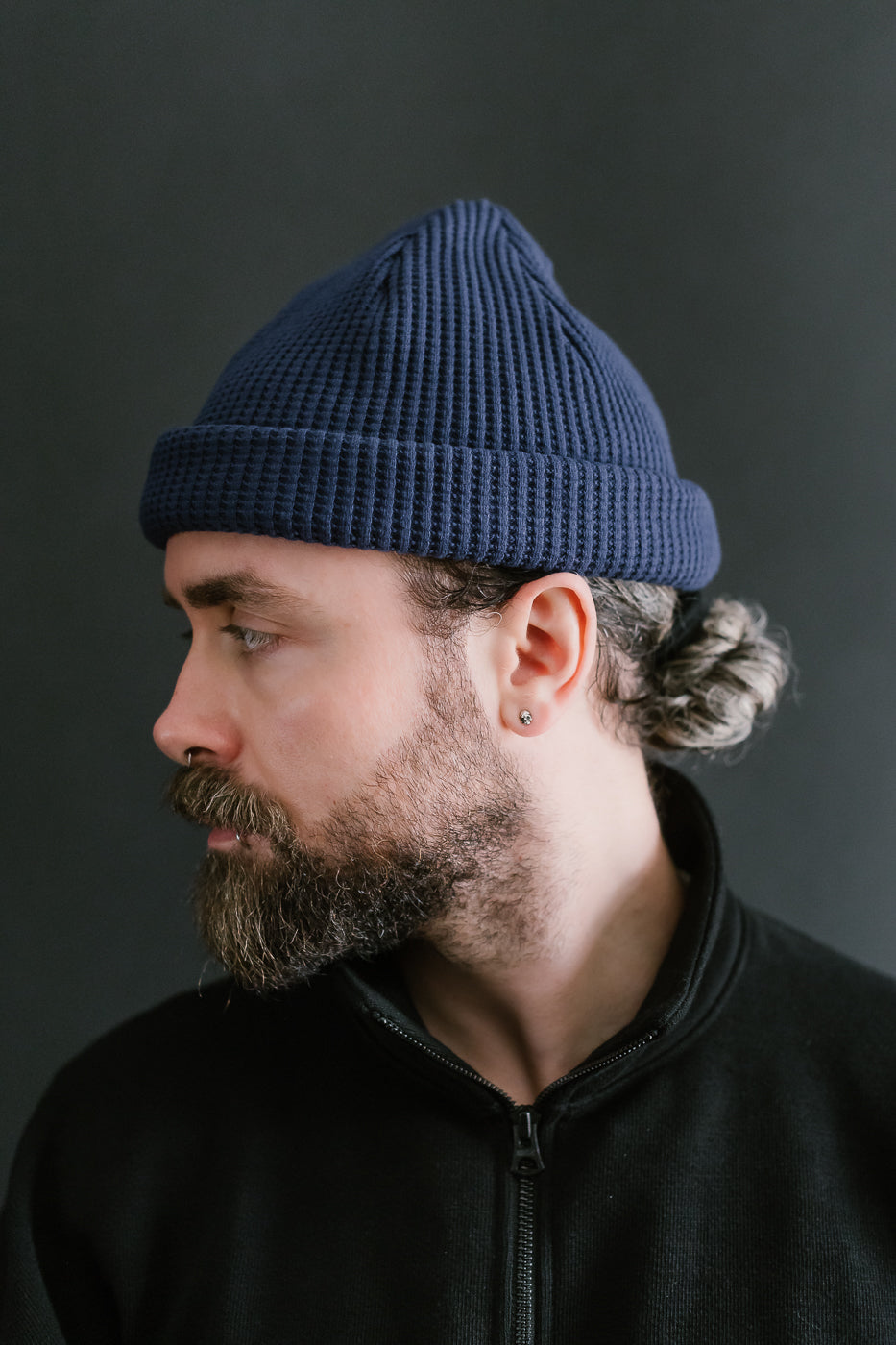 JM6605 - Waffle Knit Cap - 345 Blue Depths