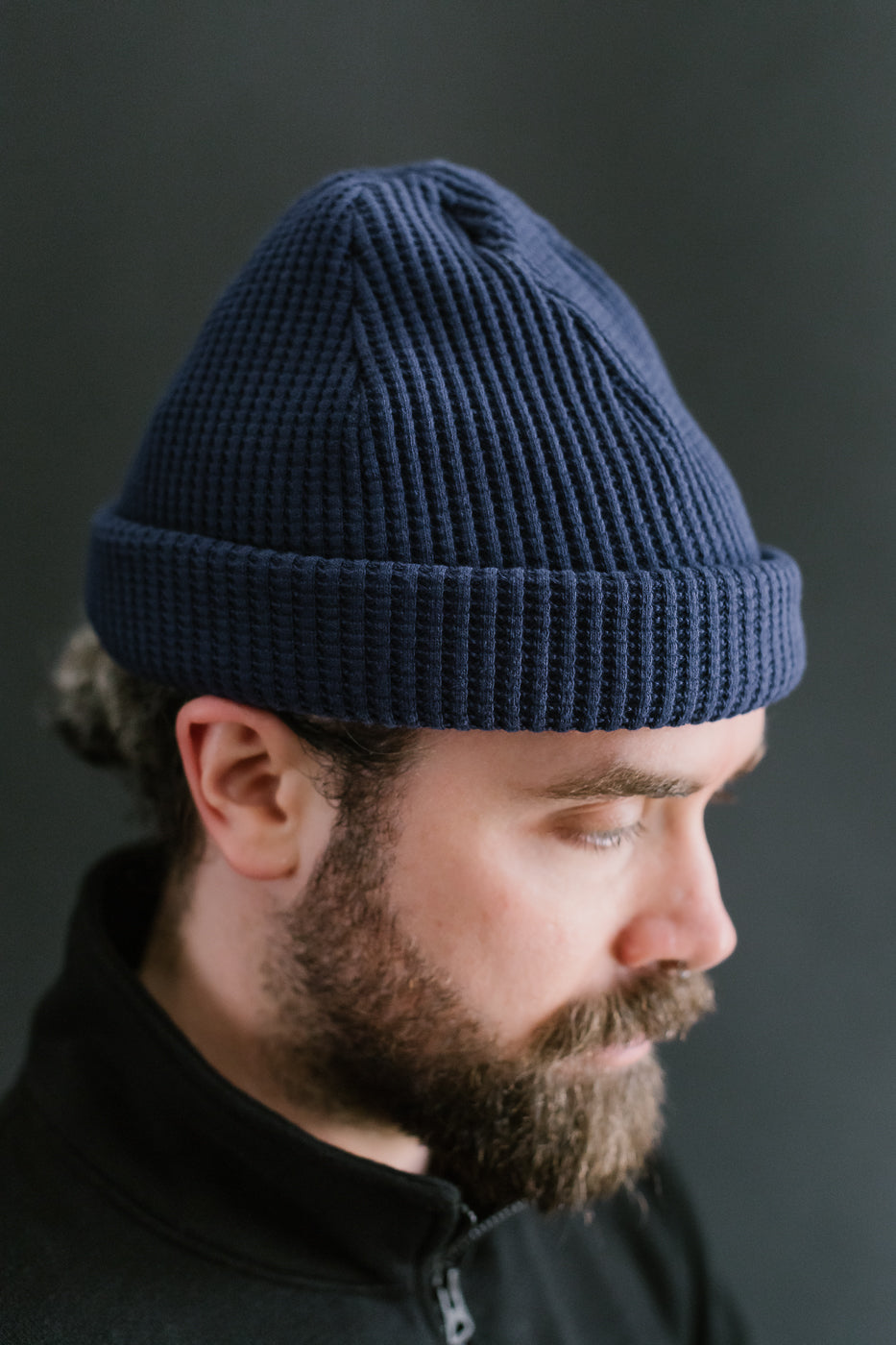 JM6605 - Waffle Knit Cap - 345 Blue Depths