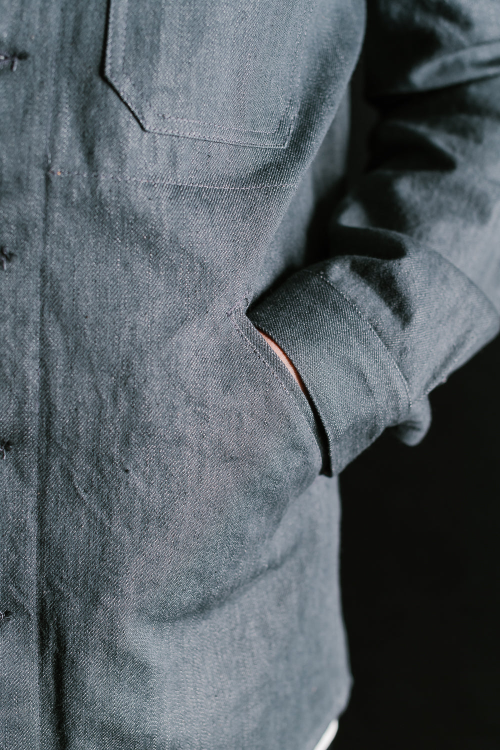 James Dant x Dehen - Selvedge Denim Crissman Overshirt - Pewter