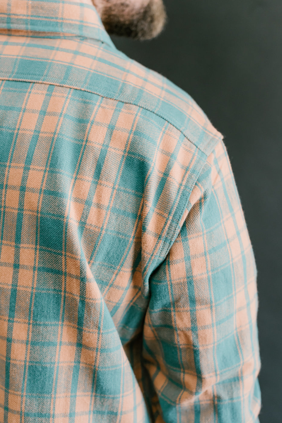 Lot JG-06-2 - The Ancient Flannel (rounded pockets) - Salmon