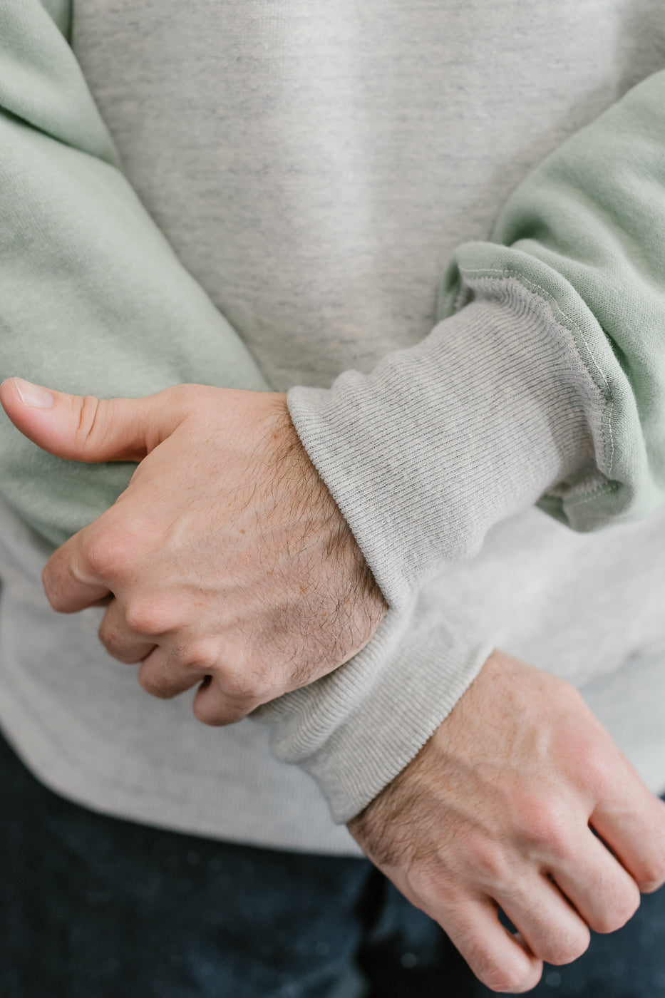JG-CS20 - Freedom Sweats Crewneck - Oatmeal, Light Green