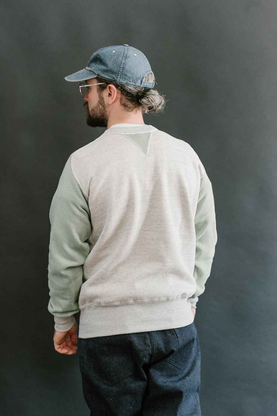 JG-CS20 - Freedom Sweats Crewneck - Oatmeal, Light Green