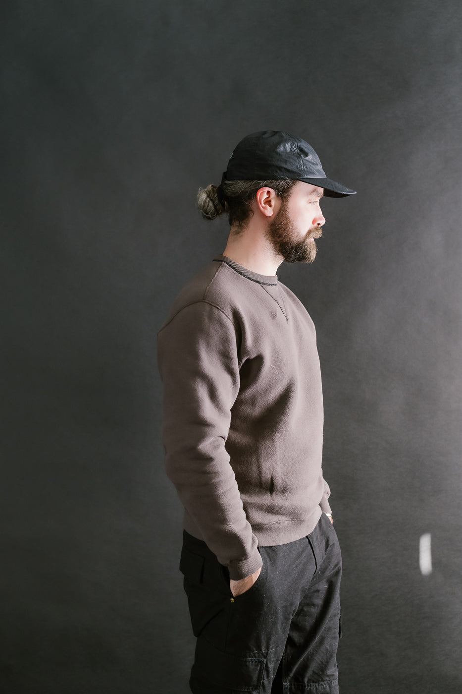 LCS1003 - Sinker Super Fluffy Knit Double-V Sweatshirt - Classic Black