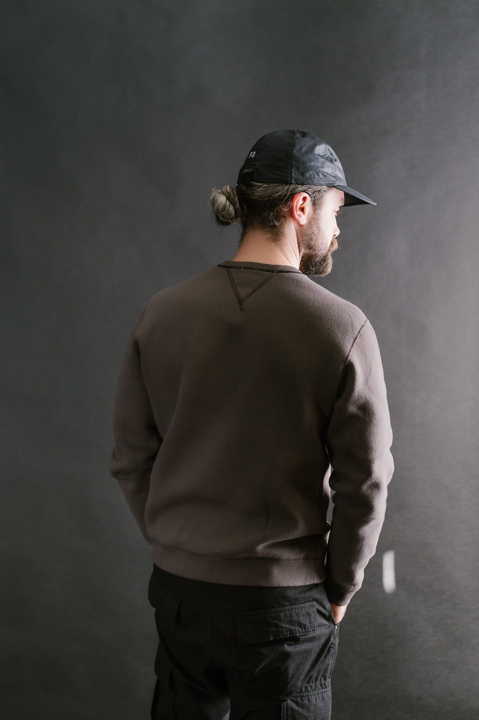 LCS1003 - Sinker Super Fluffy Knit Double-V Sweatshirt - Classic Black