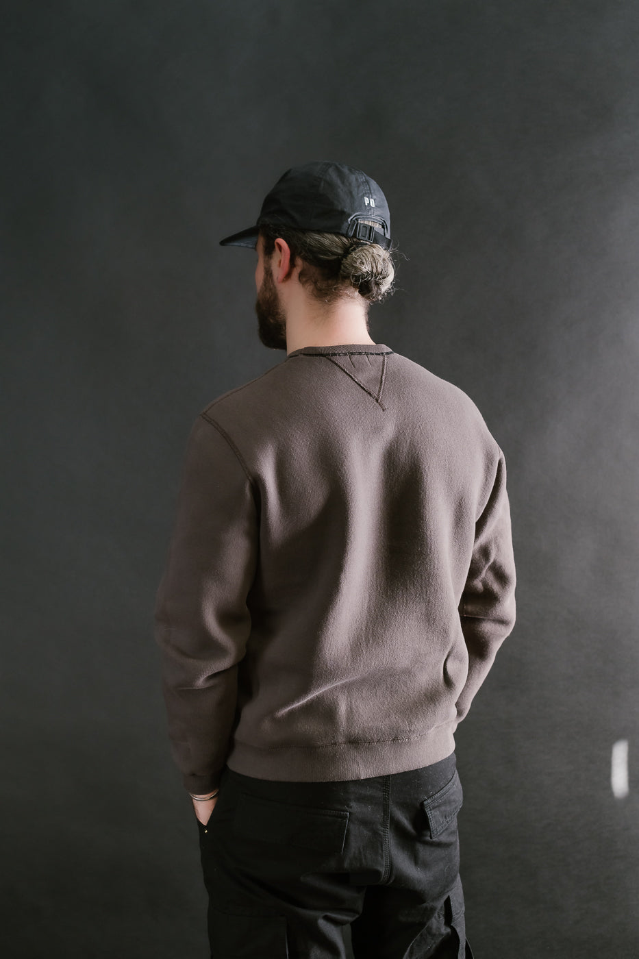 LCS1003 - Sinker Super Fluffy Knit Double-V Sweatshirt - Classic Black