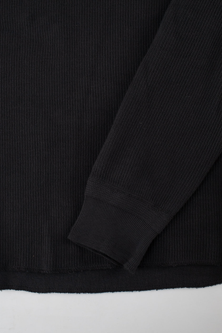 LRH1039 - Classic Royal Rib Knit Thermal Henley - Antique Black