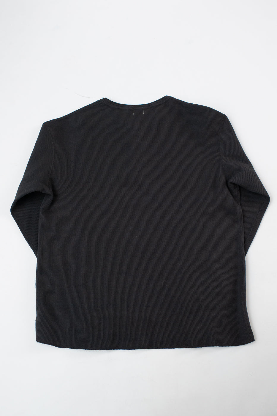 LRH1039 - Classic Royal Rib Knit Thermal Henley - Antique Black