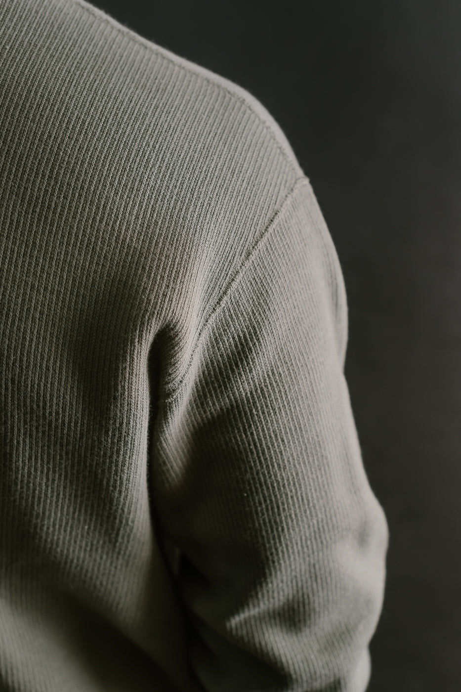 LRH1039 - Classic Royal Rib Knit Thermal Henley - Antique Olive