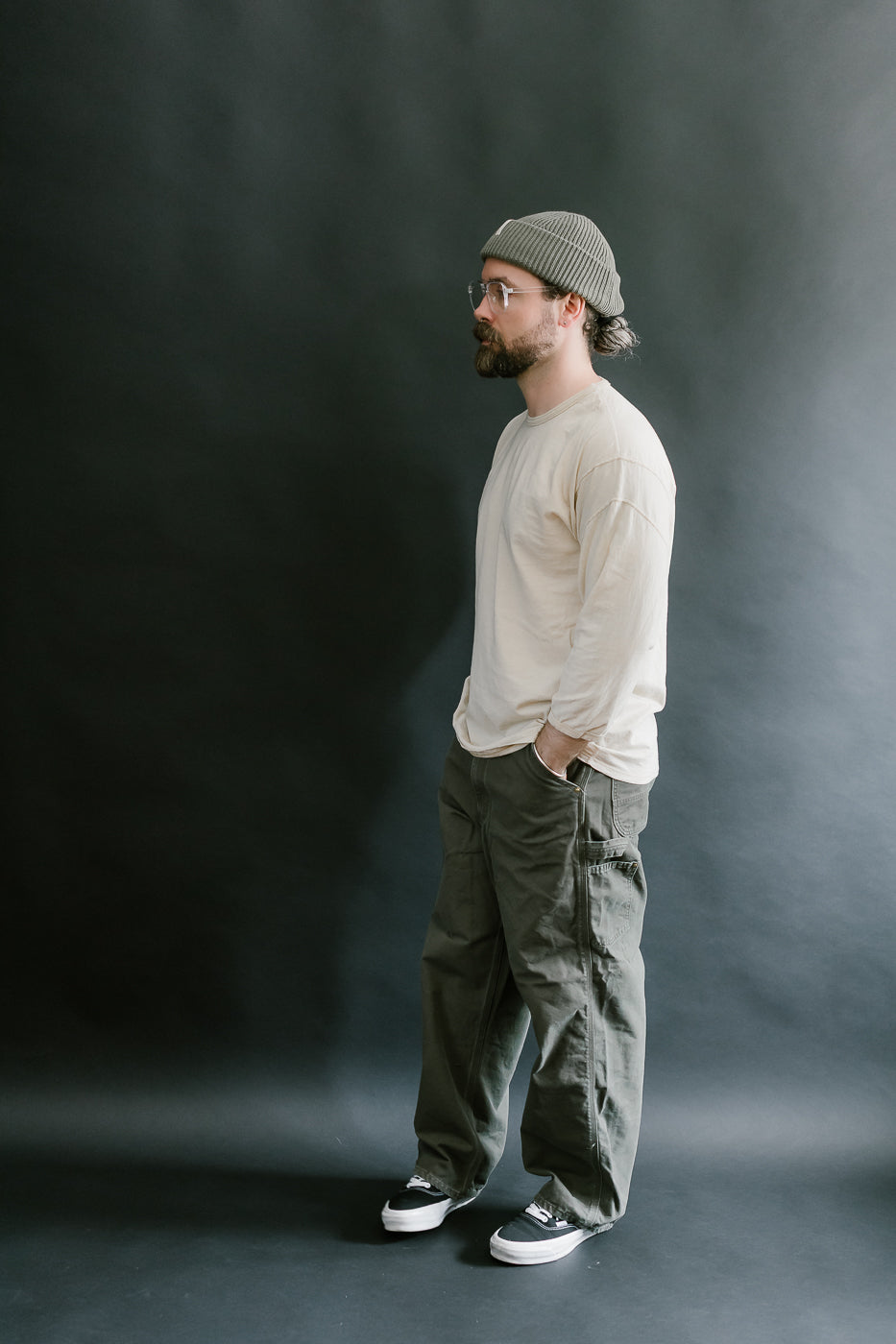 LRC1117 - Supima Cotton 3/4 Sleeve Crew - Old Ivory
