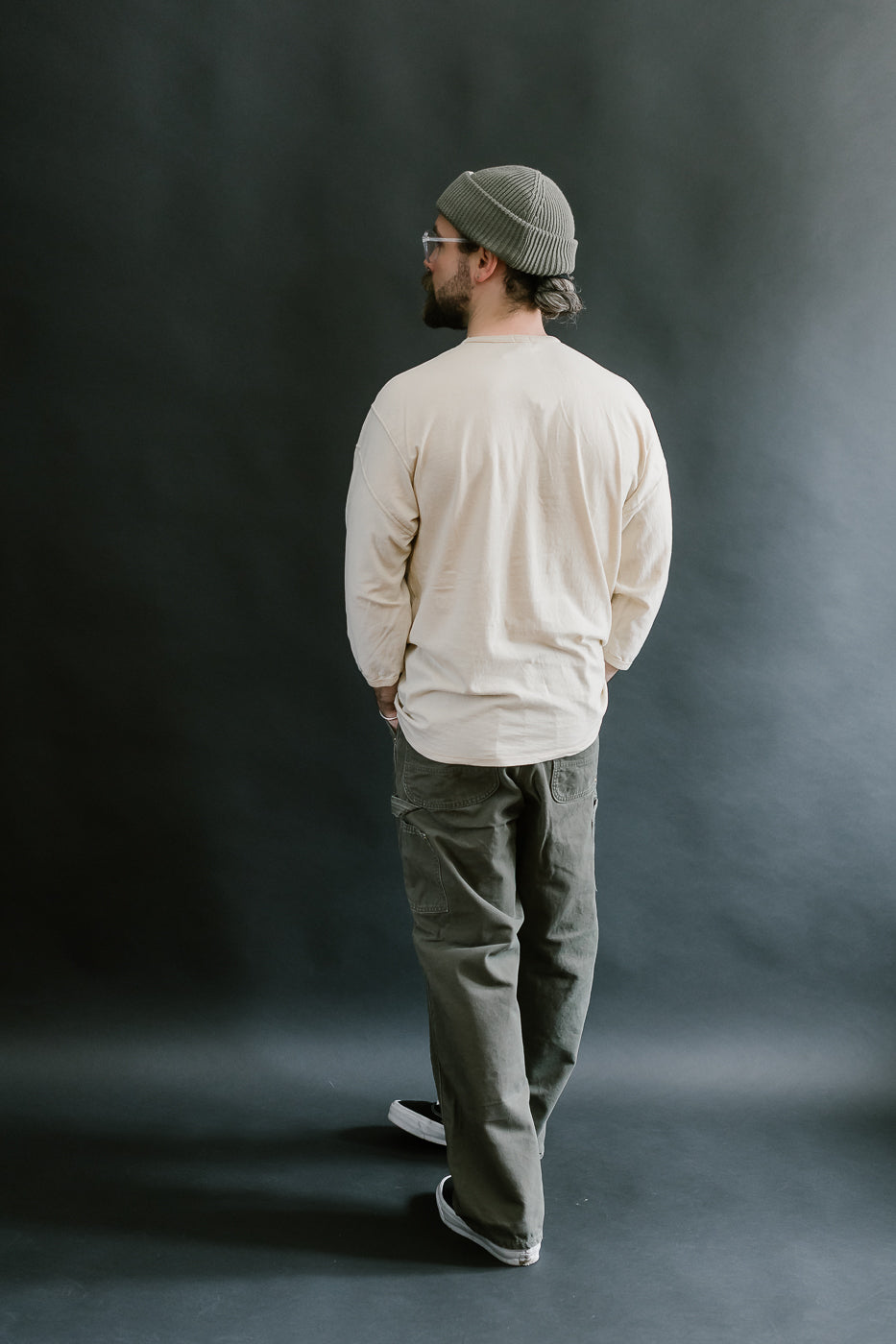 LRC1117 - Supima Cotton 3/4 Sleeve Crew - Old Ivory