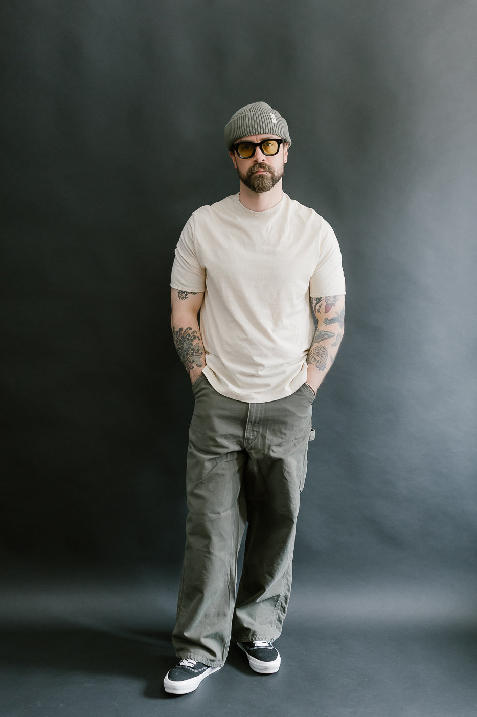 LRC1119 - Supima Cotton Edge Piping Classic Crew - Old Ivory