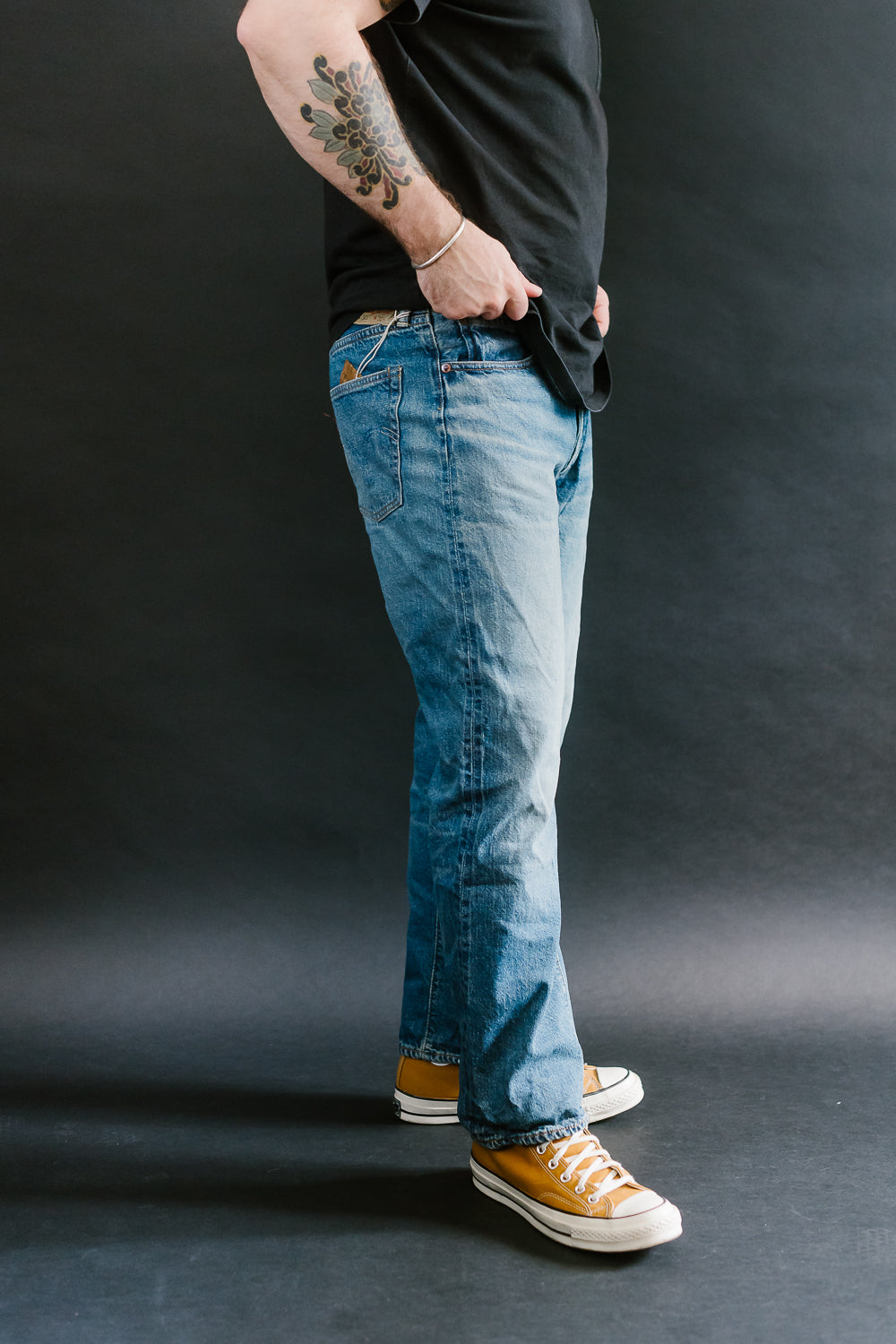 Lot 2nd-Hand - 12oz 1101 Used Wash Selvedge - Light Indigo Lot 2nd-Hand - 12oz 1101 Used Wash Selvedge - Light Indigo