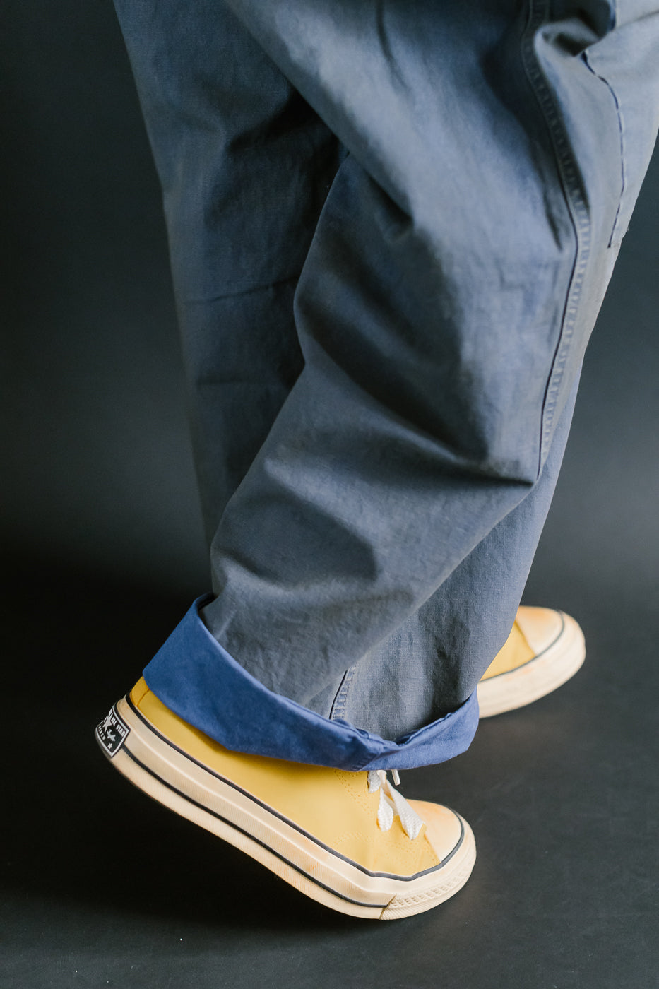 MSP-1007 - French Work Boro Pants - Distressed Blue