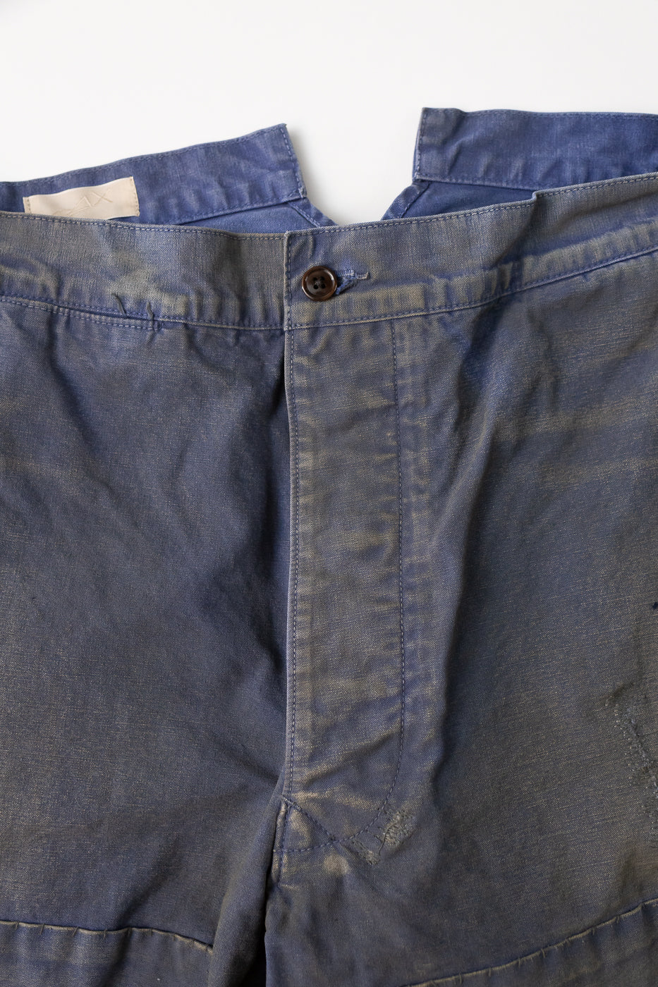MSP-1007 - French Work Boro Pants - Distressed Blue