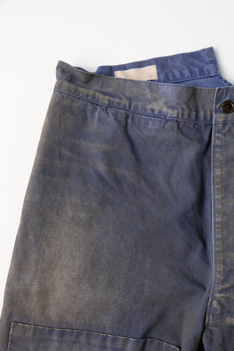 MSP-1007 - French Work Boro Pants - Distressed Blue
