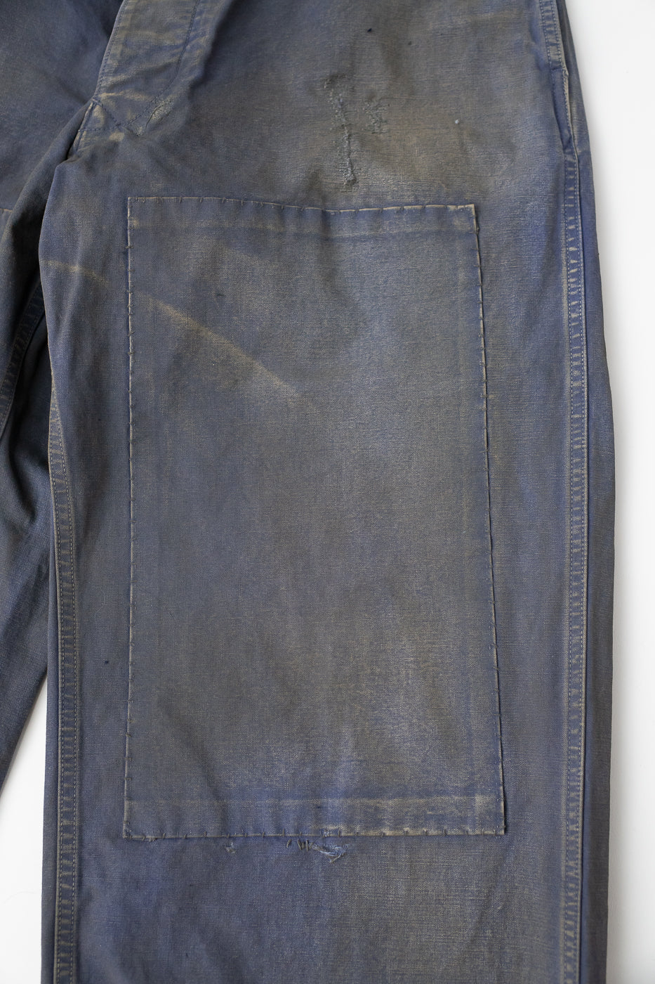 MSP-1007 - French Work Boro Pants - Distressed Blue
