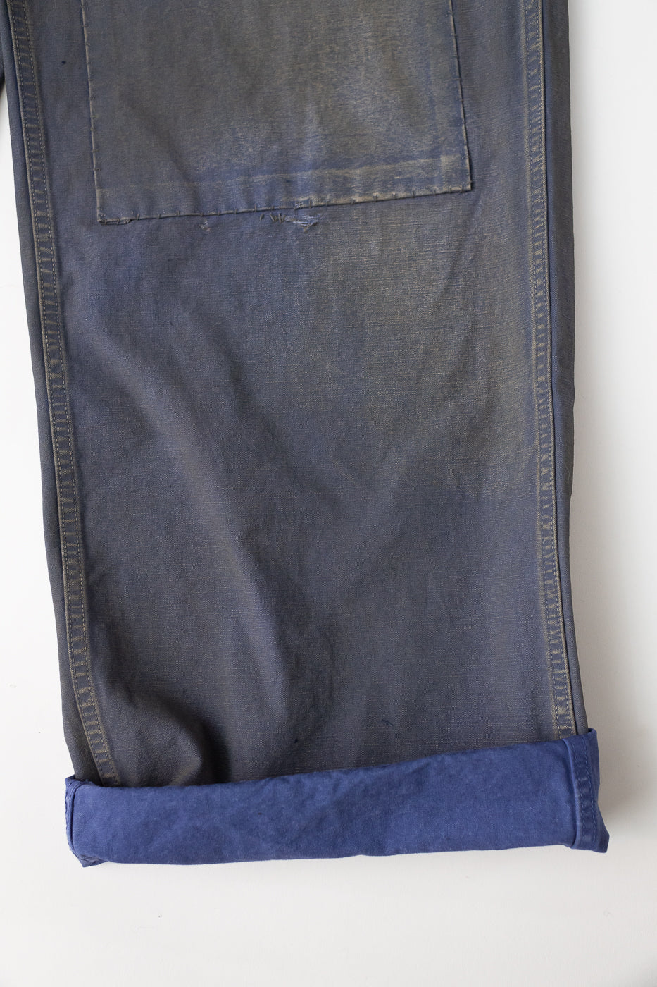MSP-1007 - French Work Boro Pants - Distressed Blue