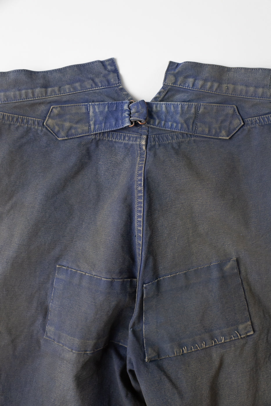 MSP-1007 - French Work Boro Pants - Distressed Blue