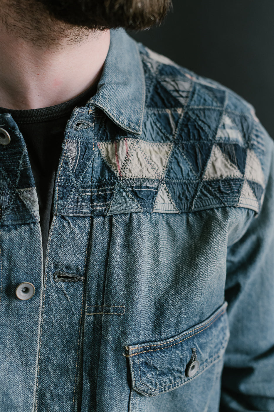 MSP-4000 - Tsugihagi Selvedge Denim Jacket - Used Indigo