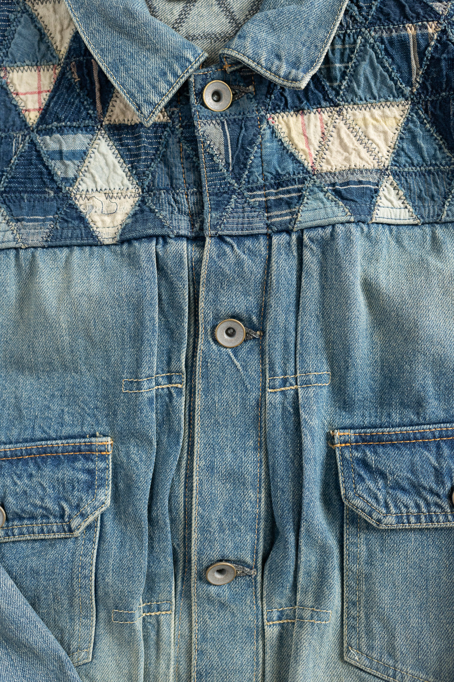 MSP-4000 - Tsugihagi Selvedge Denim Jacket - Used Indigo