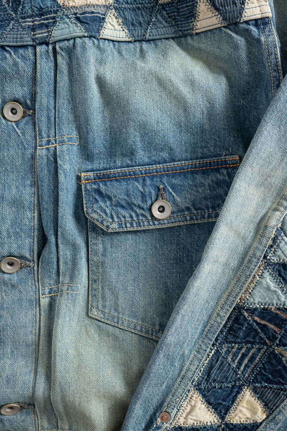 MSP-4000 - Tsugihagi Selvedge Denim Jacket - Used Indigo