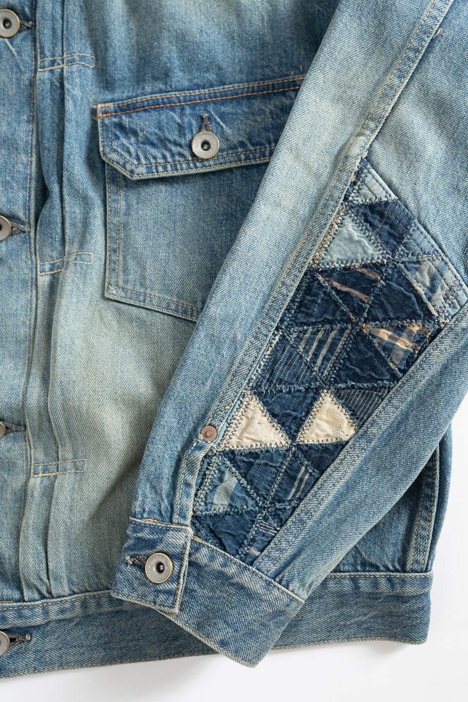 MSP-4000 - Tsugihagi Selvedge Denim Jacket - Used Indigo