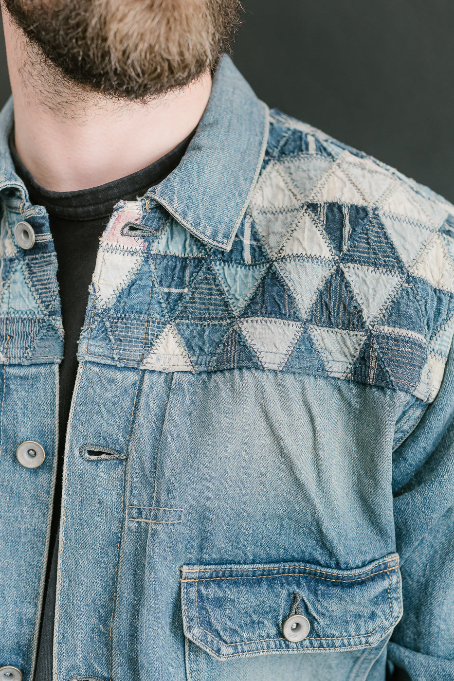 MSP-4000 - Tsugihagi Selvedge Denim Jacket - Used Indigo