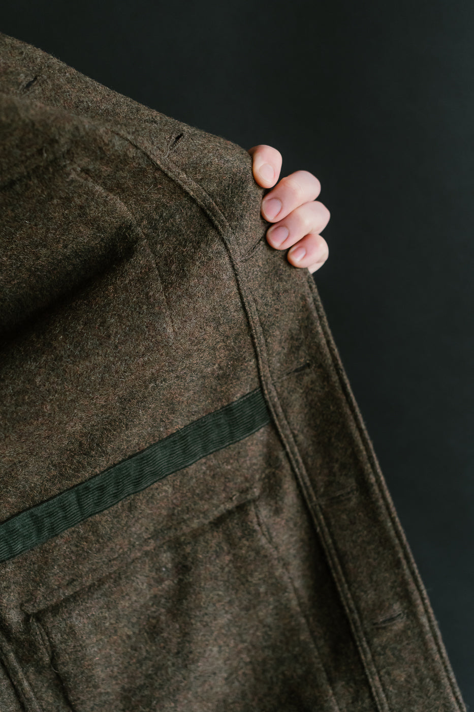 MSP-4034 - Wool Hoodie Duffle Coat - Brown
