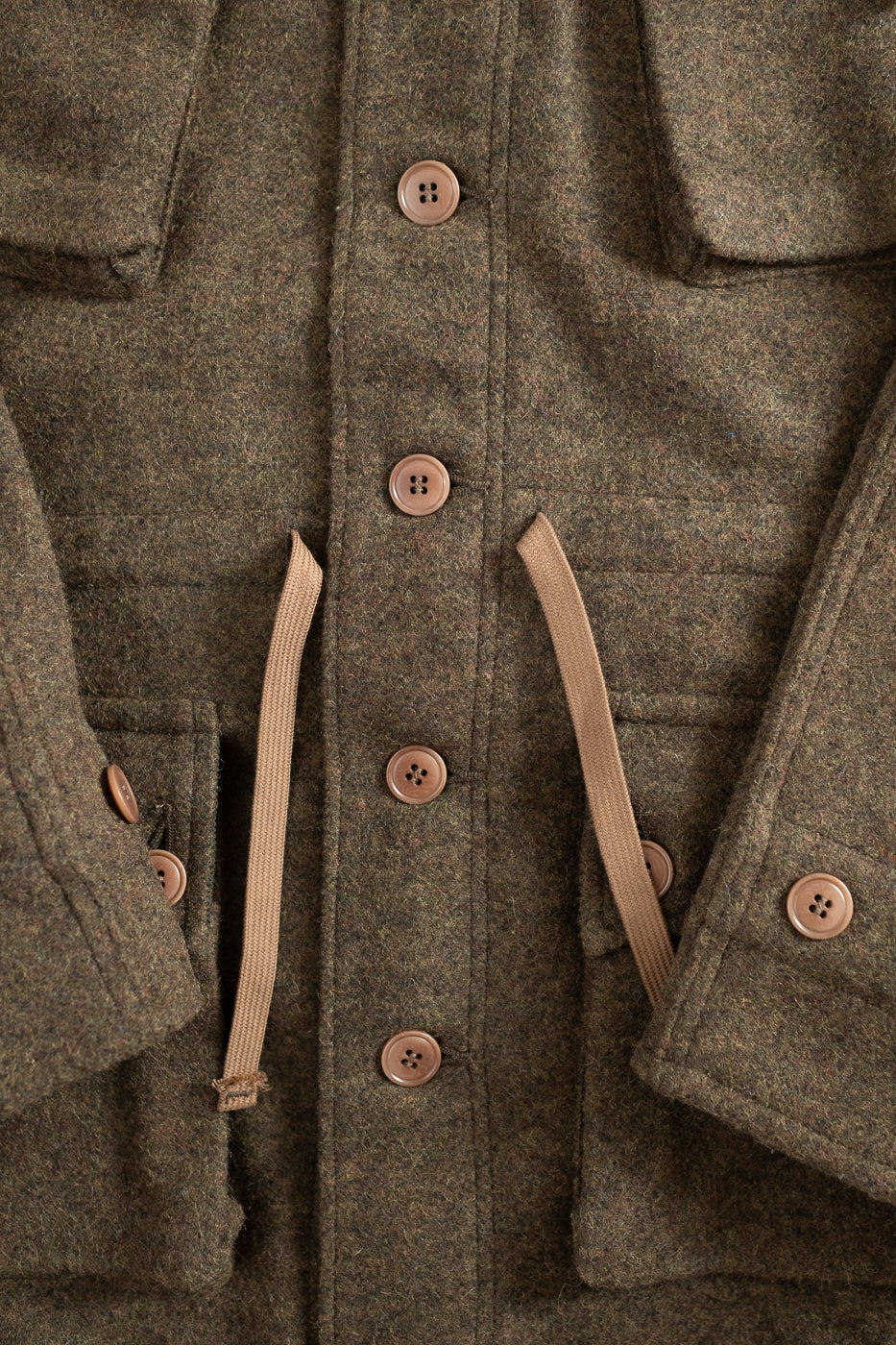 MSP-4034 - Wool Hoodie Duffle Coat - Brown
