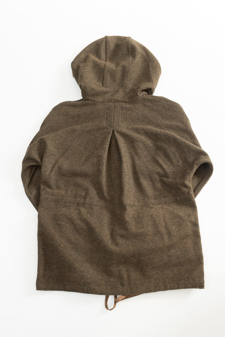 MSP-4034 - Wool Hoodie Duffle Coat - Brown