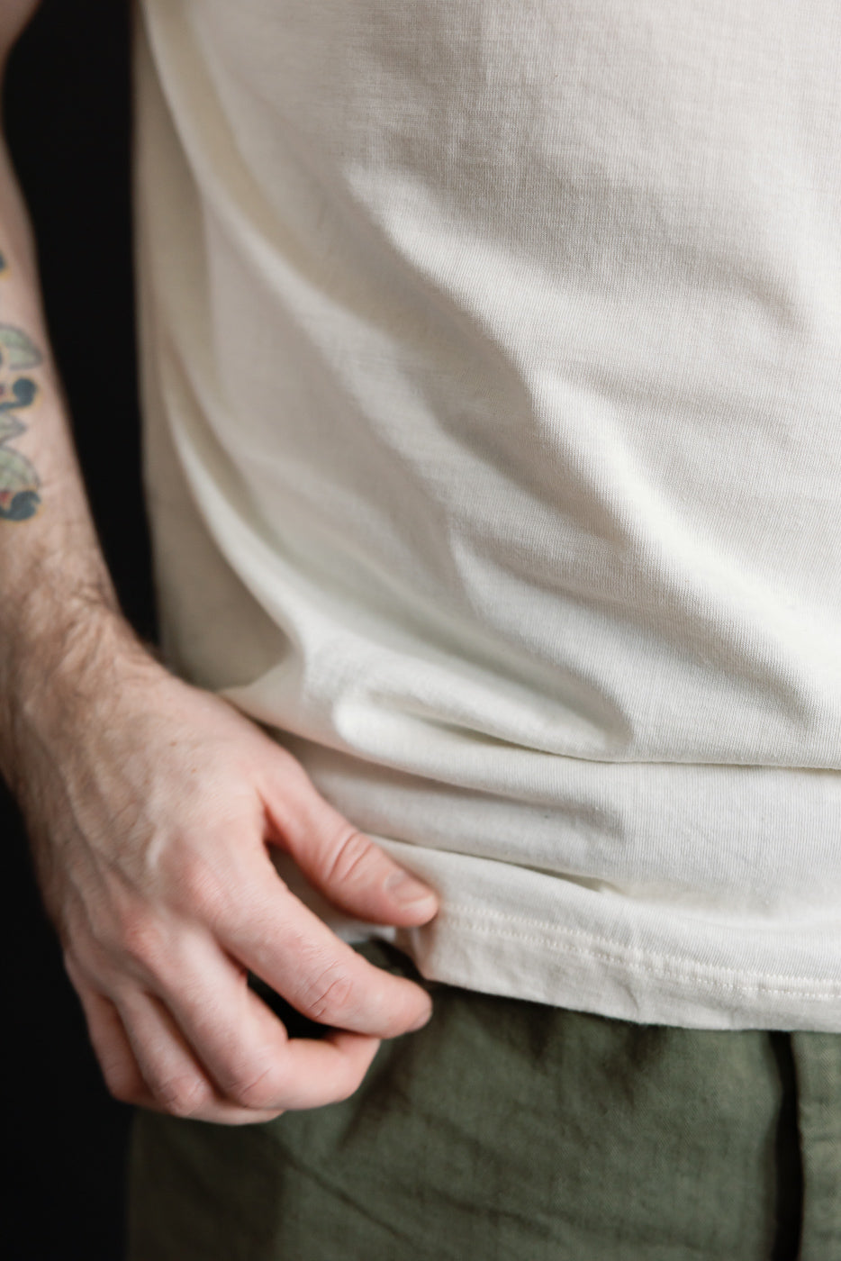 Close-up of male model 5'9