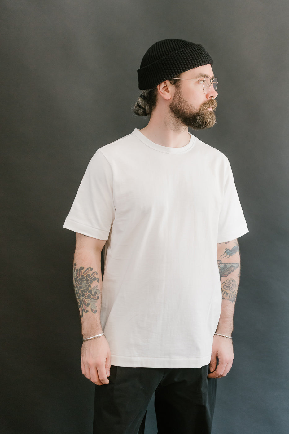 214.01 - 7.2oz Loopwheeled Relax Fit Midweight T-Shirt - White