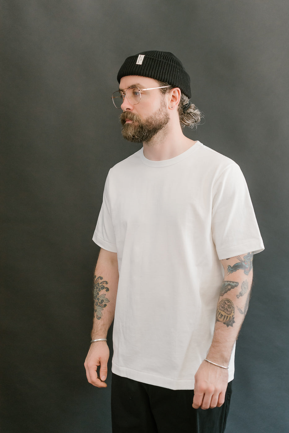 214.01 - 7.2oz Loopwheeled Relax Fit Midweight T-Shirt - White
