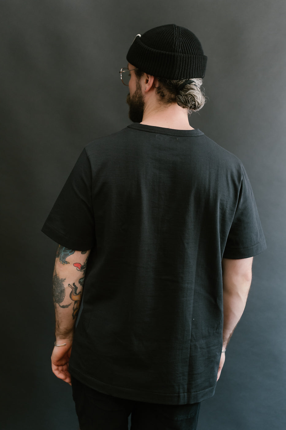 214.98 - 7.2oz Loopwheeled Relax Fit Midweight T-Shirt - Charcoal