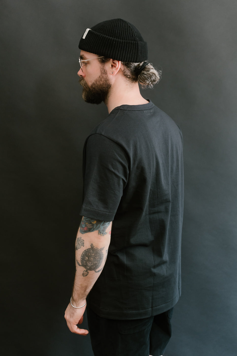 214.98 - 7.2oz Loopwheeled Relax Fit Midweight T-Shirt - Charcoal