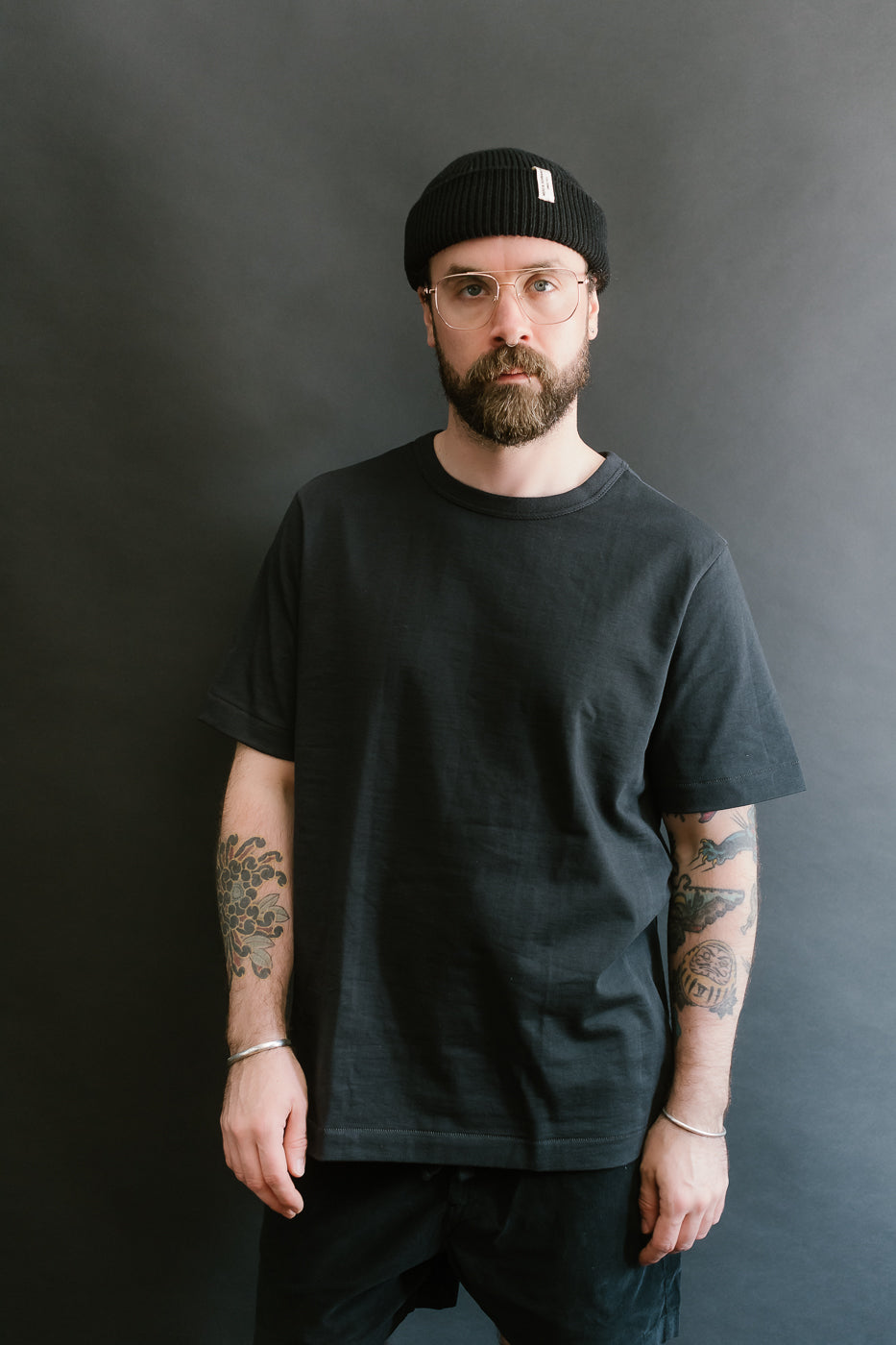 214.98 - 7.2oz Loopwheeled Relax Fit Midweight T-Shirt - Charcoal