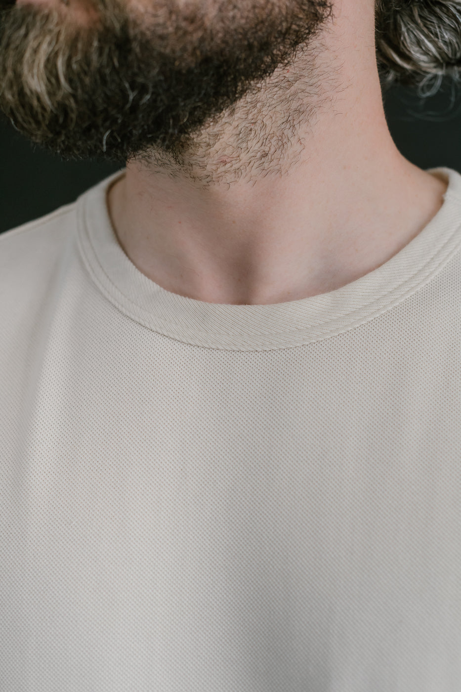 214PK.02 - 7.2oz Loopwheeled Relax Fit Pikée T-Shirt - Nature