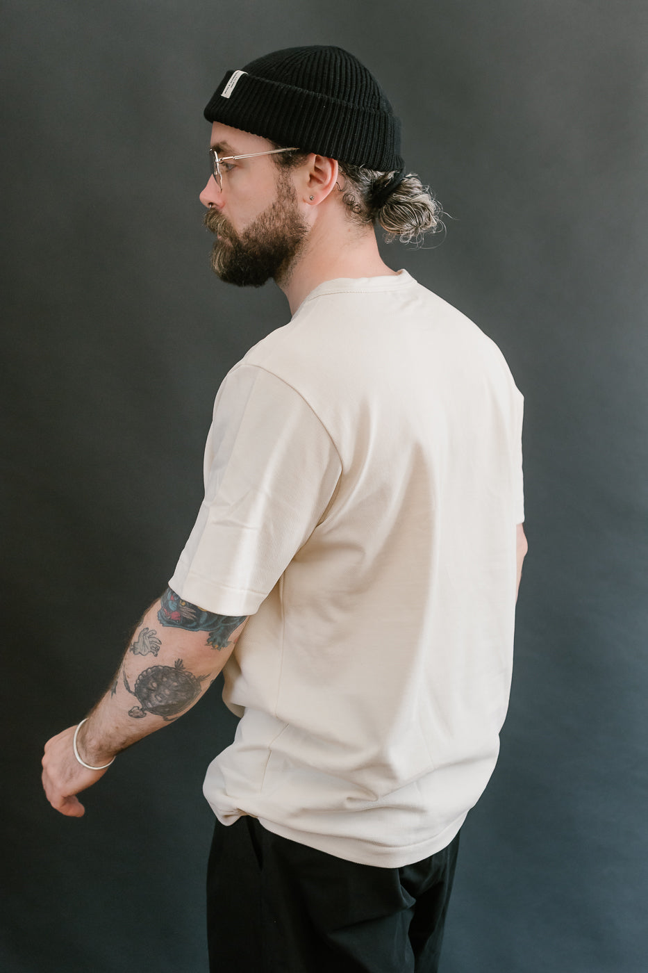 214PK.02 - 7.2oz Loopwheeled Relax Fit Pikée T-Shirt - Nature
