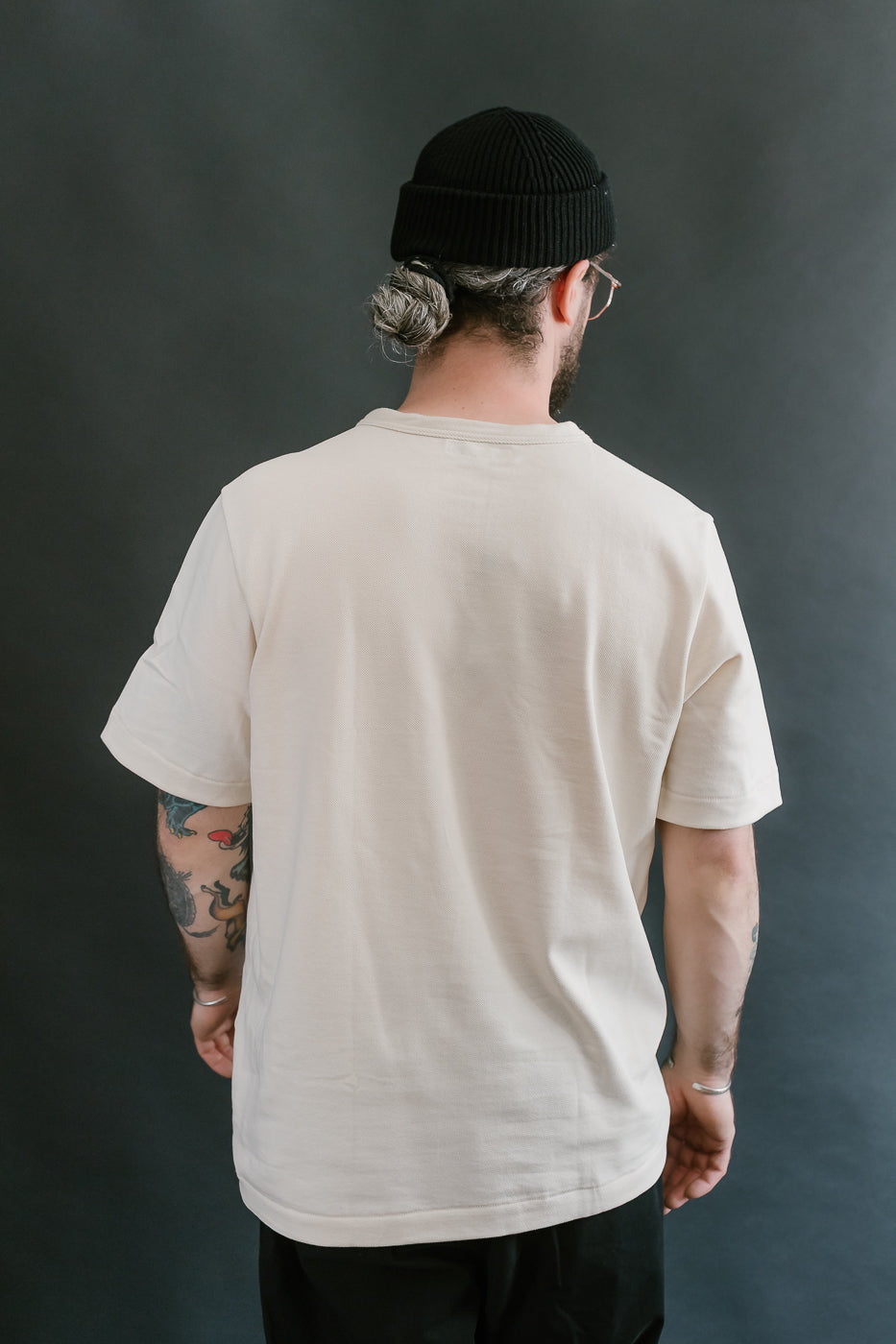 214PK.02 - 7.2oz Loopwheeled Relax Fit Pikée T-Shirt - Nature