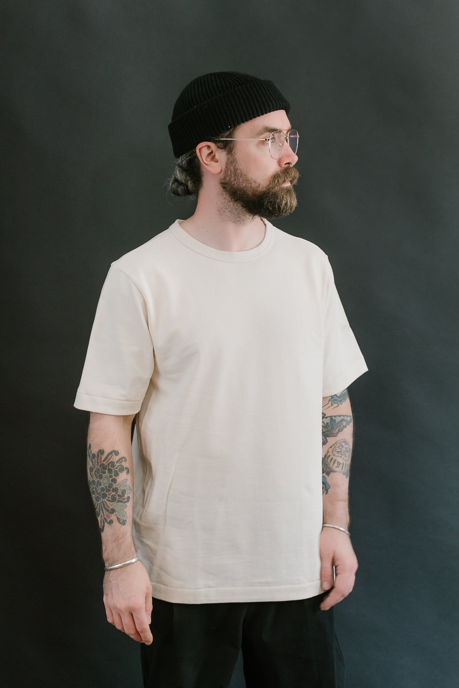 214PK.02 - 7.2oz Loopwheeled Relax Fit Pikée T-Shirt - Nature