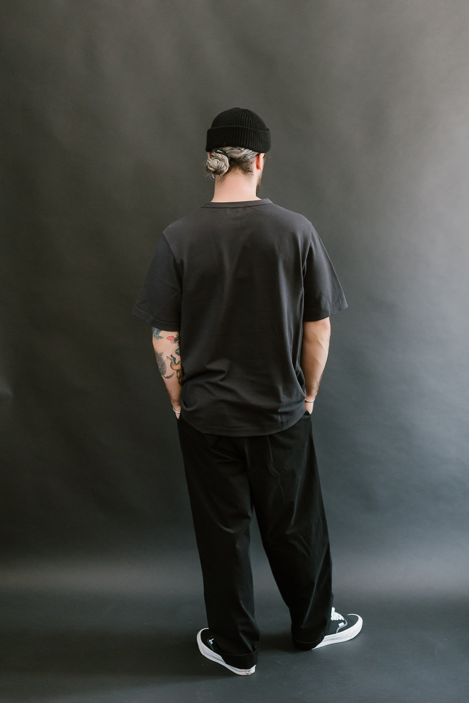 214PK.98 - 7.2oz Loopwheeled Relax Fit Pikée T-Shirt - Charcoal