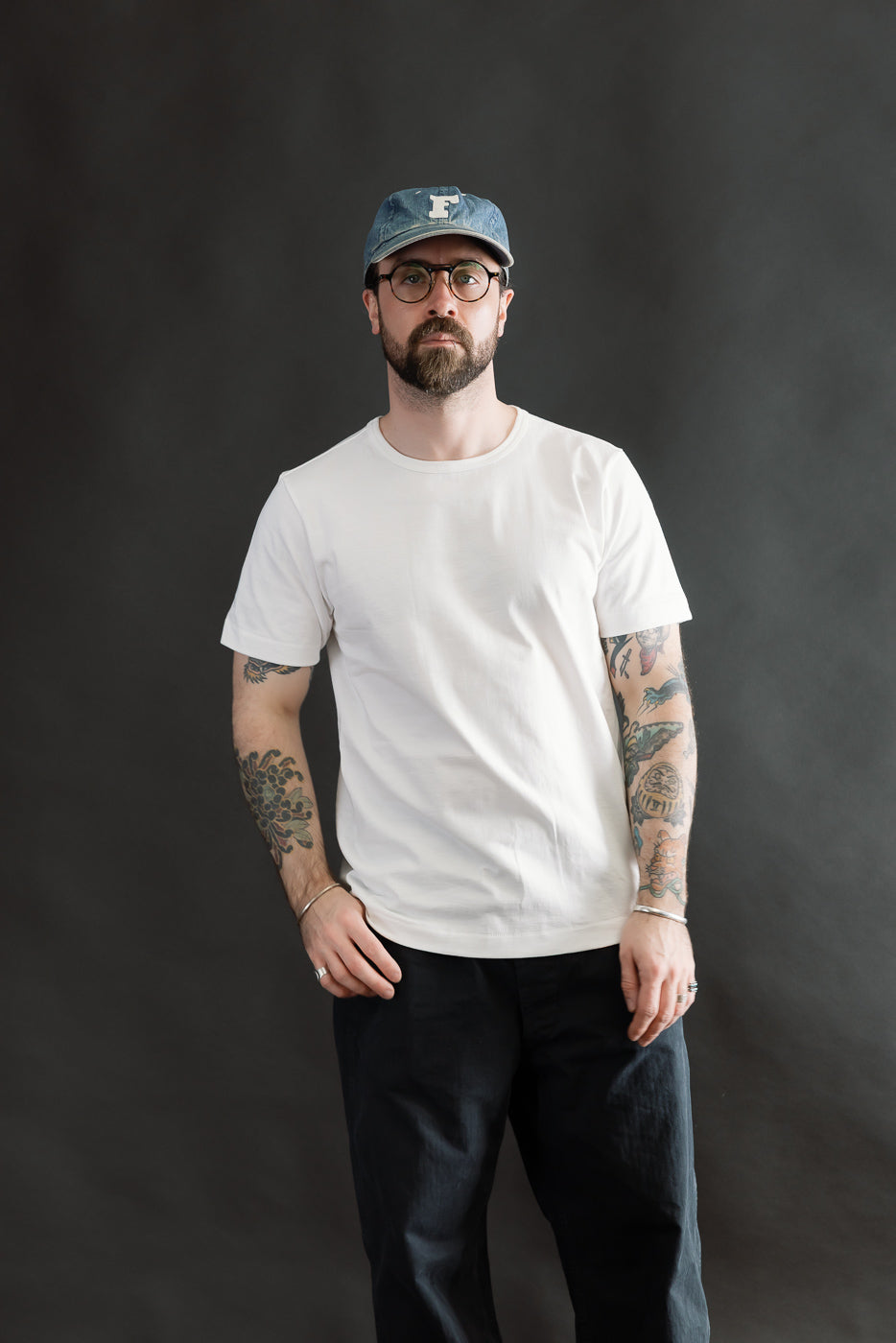 215.01 - 7.2oz Loopwheeled T-Shirt Classic Fit - White | Dant