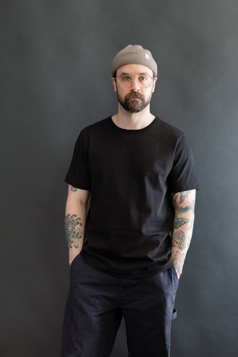 215.99 - 7.2oz Loopwheeled T-Shirt Classic Fit - Deep Black