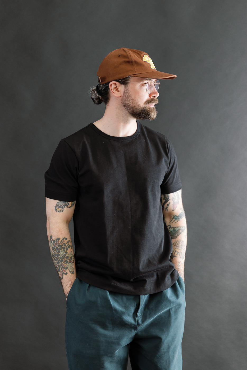 215.99 - 7.2oz Loopwheeled T-Shirt Classic Fit - Deep Black | Dant