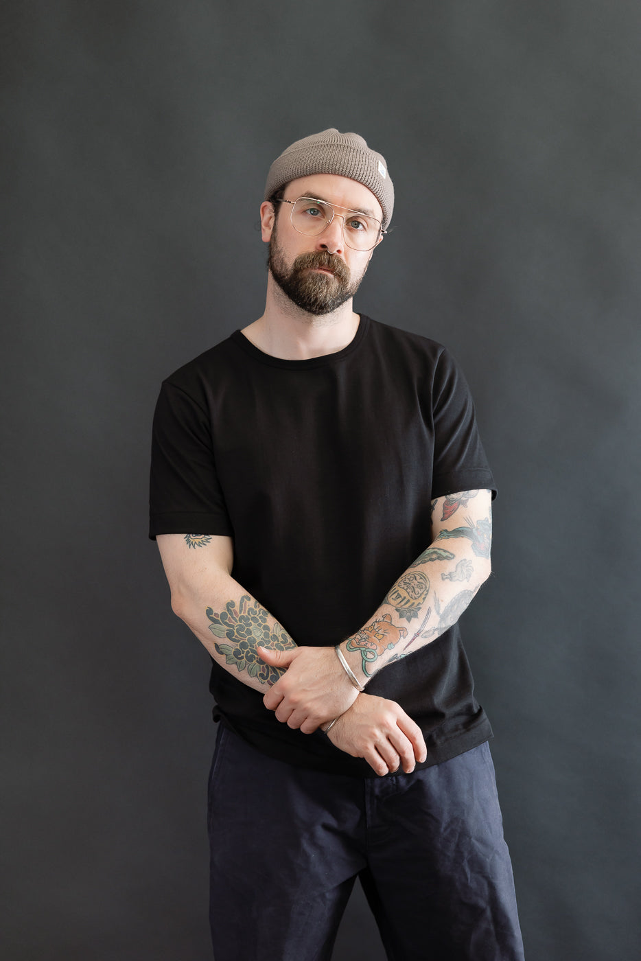215.99 - 7.2oz Loopwheeled T-Shirt Classic Fit - Deep Black