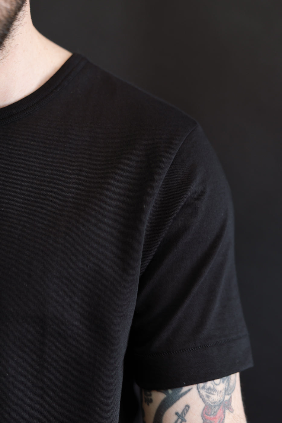 215.99 - 7.2oz Loopwheeled T-Shirt Classic Fit - Deep Black | Dant